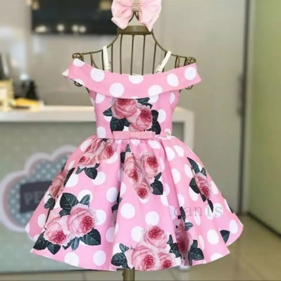 etsy Other - Toddler Girl Floral Flower Girl Boutique Dress 3T